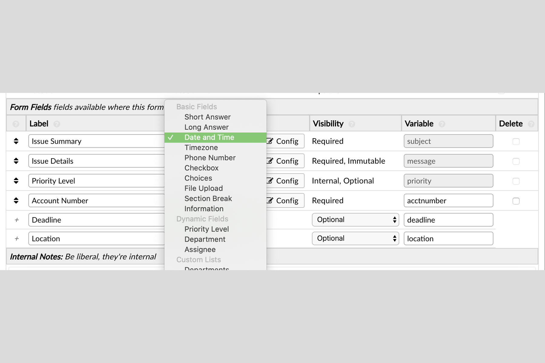 Form field. OTRS возможности. ОТРС итоги по очередям в config. Request Tracker get Custom fields Python.